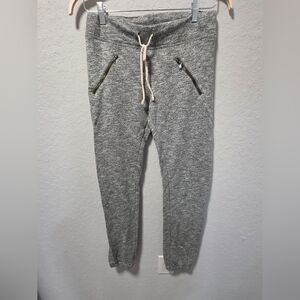 Bella Dahl Gray Joggers Pants With Zipper Detail